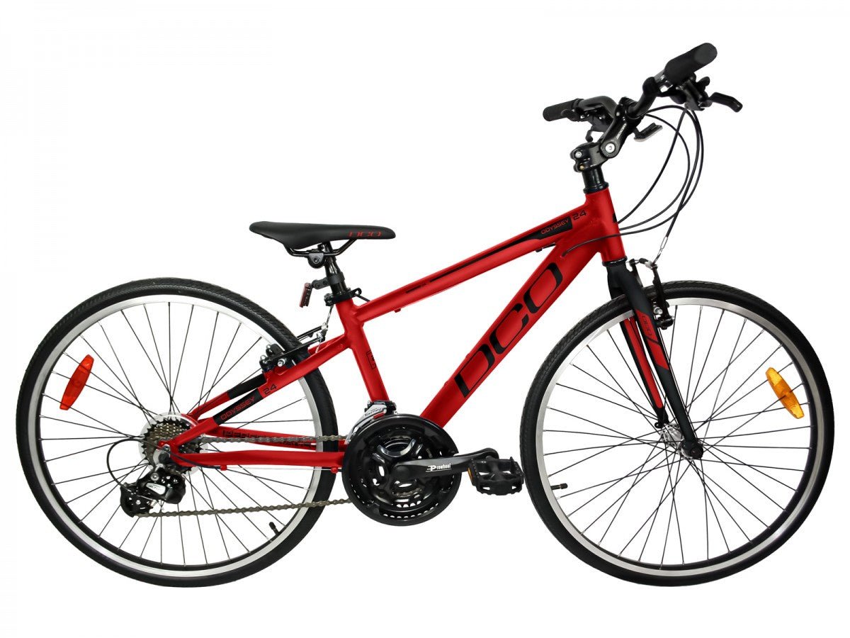 DCO ODYSSEY SPORT 24, NOIR - ROUGE MAT - Velomane